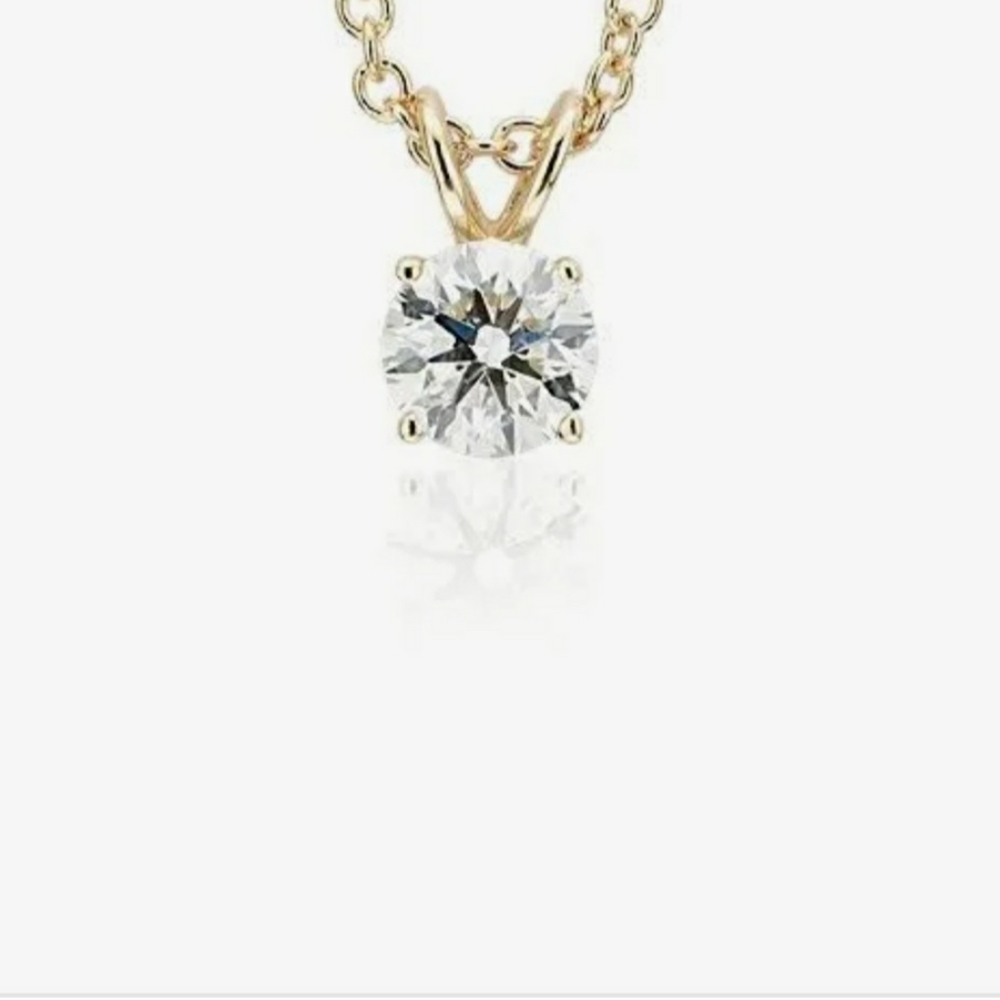 14kt gold, .25ct diamond pendant solitaire